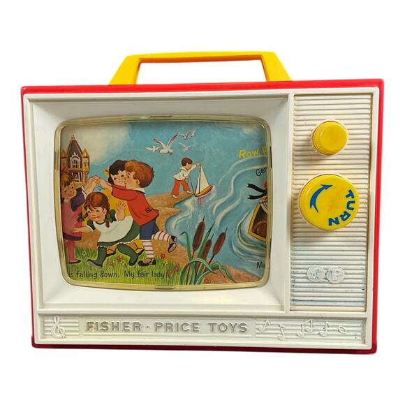 Fisher-Price Movie Viewer Theater 2 Films London Bridge Row Row Row Your Boat - Picture 6 of 13